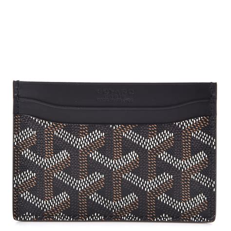 goyard black cardholder dimensions|Goyard Saint Sulpice Black in Canvas/C.